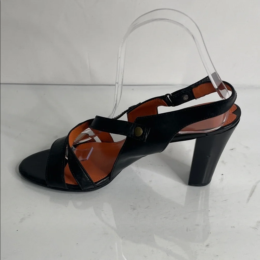 Via Spiga Black Open-Toe Heels